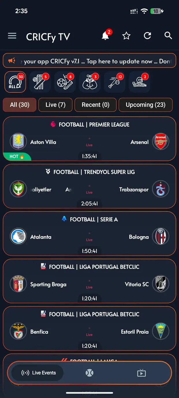 CricFy TV screenshot 2